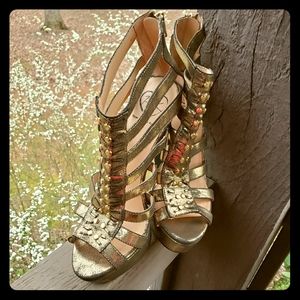 Gold Metallic Platforms